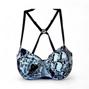 Victoria’s Secret Bra Women’s 32DDD Adjustable Straps Underwire Blue Black
